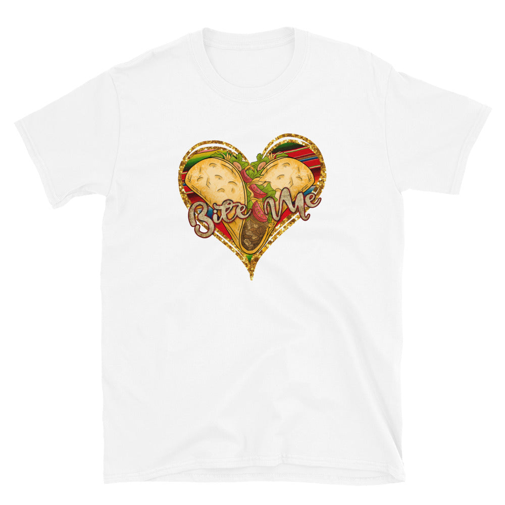 Bite Me Taco Heart Unisex T-Shirt