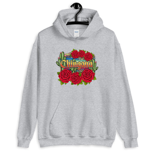 Chingona Red Roses Unisex Hoodie