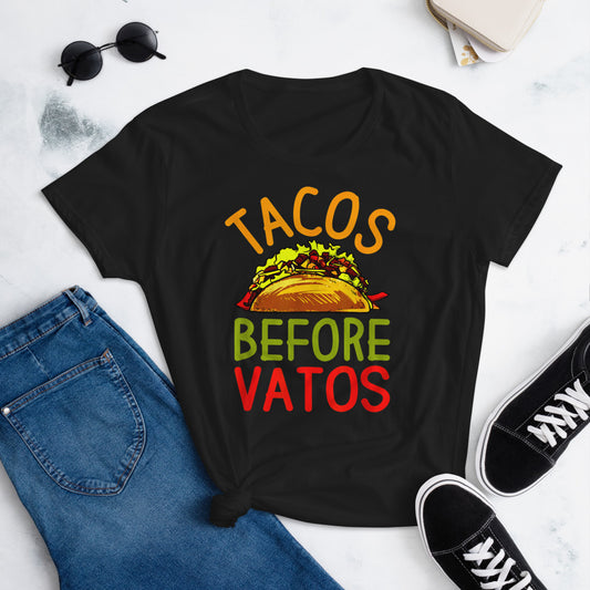 Tacos Before Vatos T-Shirt - Funny Spanish Shirt