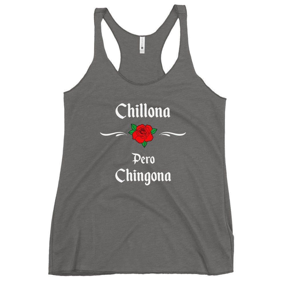 Chillona Pero Chingona Women's Racerback Tank Top