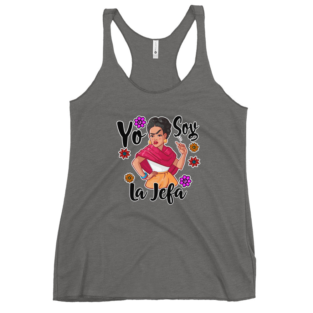 Yo Soy La Jefa Frida Kahlo Women's Racerback Tank Top