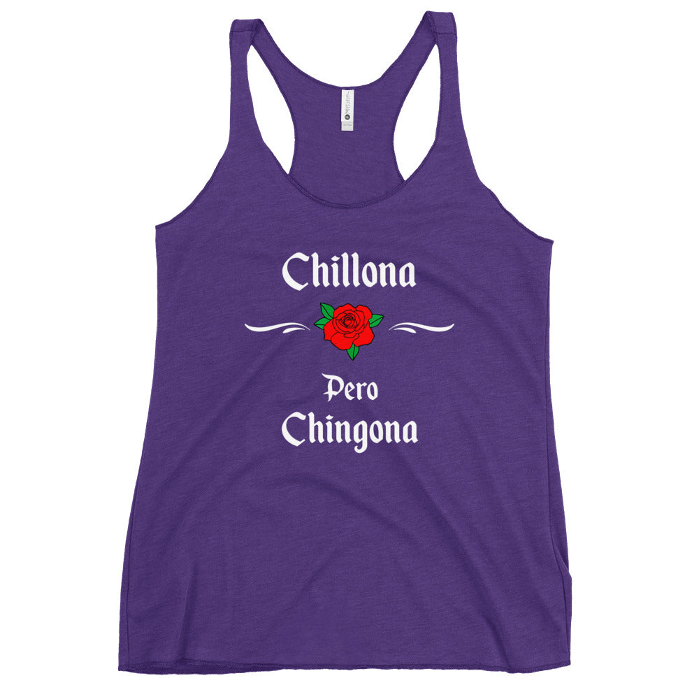 Chillona Pero Chingona Women's Racerback Tank Top