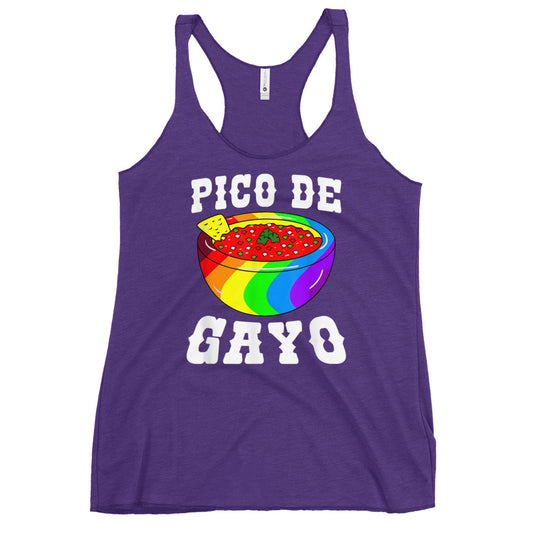 Pico De Gayo - Latinx LGBTQ Racerback Tank