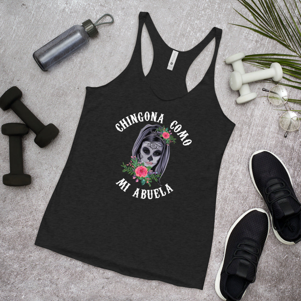Chingona Como Mi Abuela Women's Racerback Tank