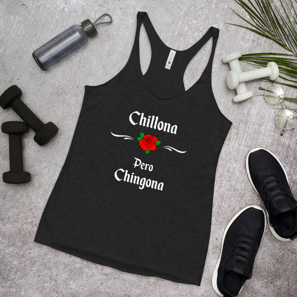 Chillona Pero Chingona Women's Racerback Tank Top