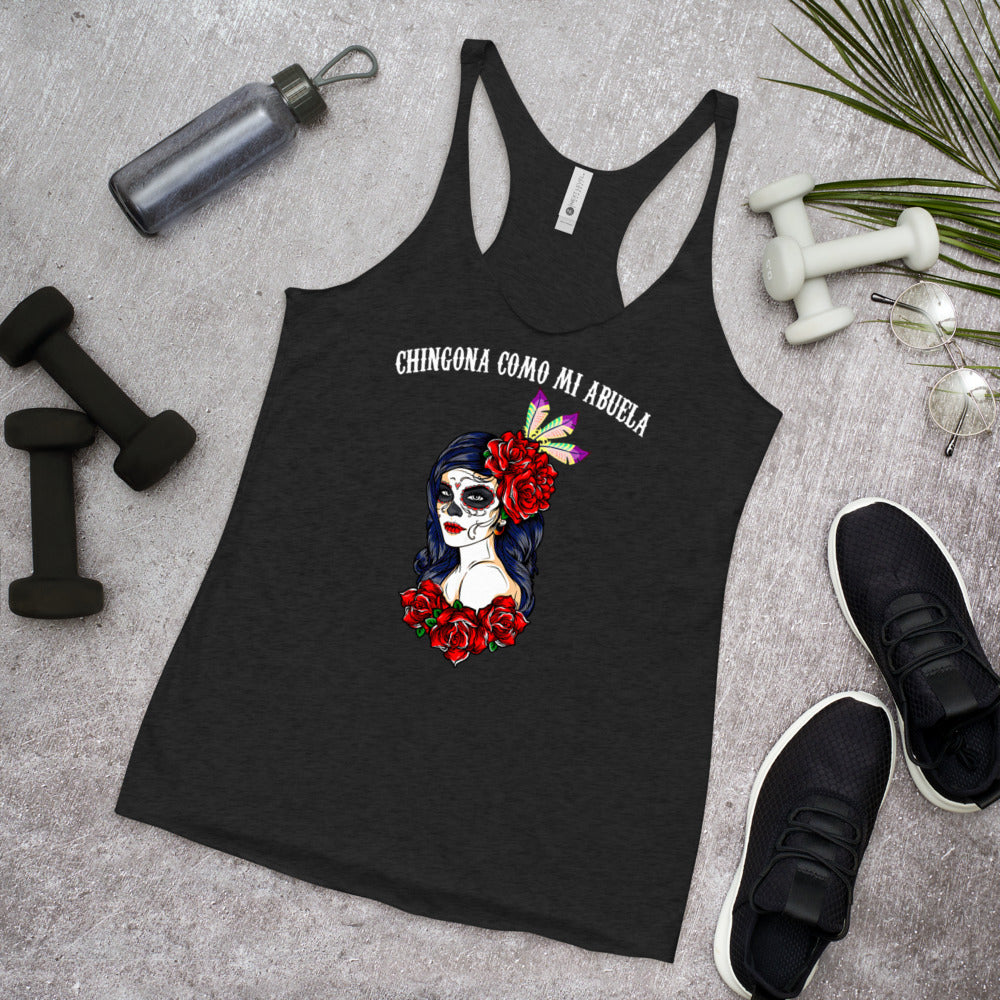 Chingona Como mi Abuela Women's Racerback Tank Top