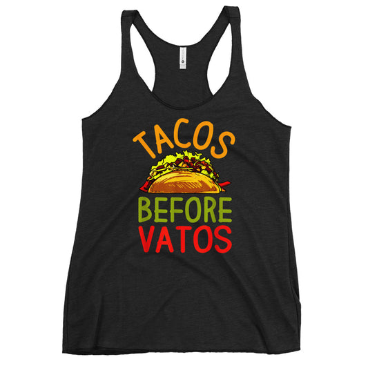 Tacos Before Vatos Women's Racerback Tank Top