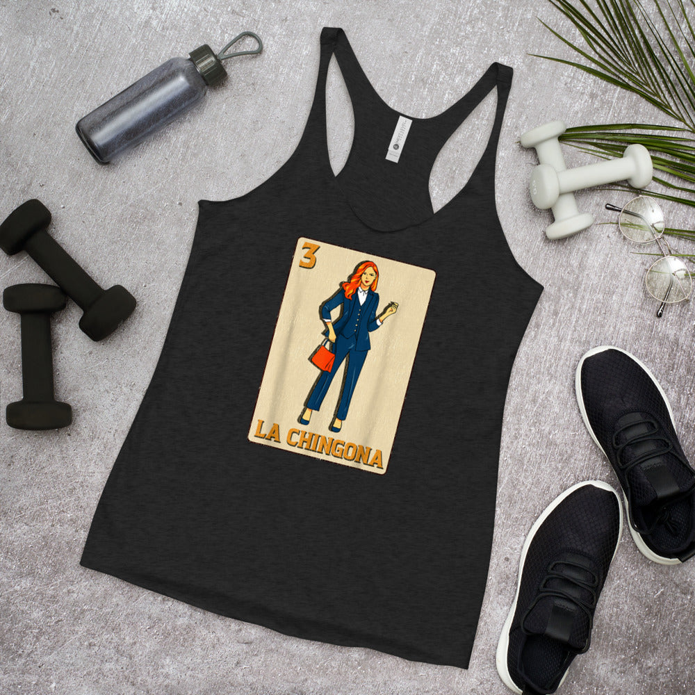 La Chingona Loteria Racerback Tank