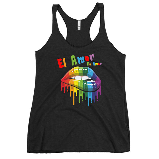 El Amor Es Amor Love is Love LGBTQ Racerback Tank