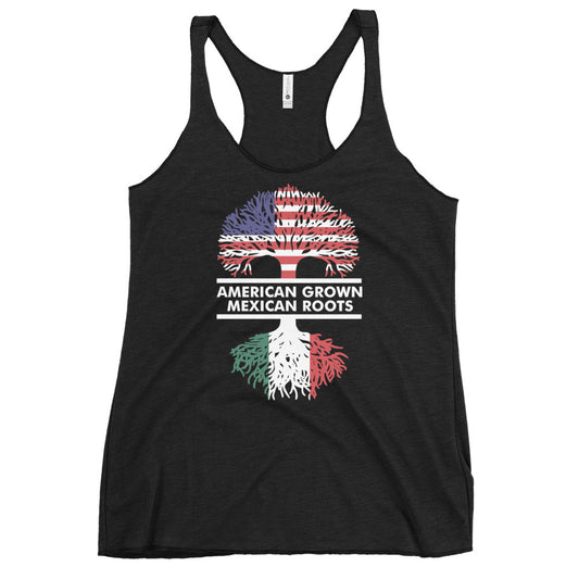 American Grown Mexican Roots Racerback Tank
