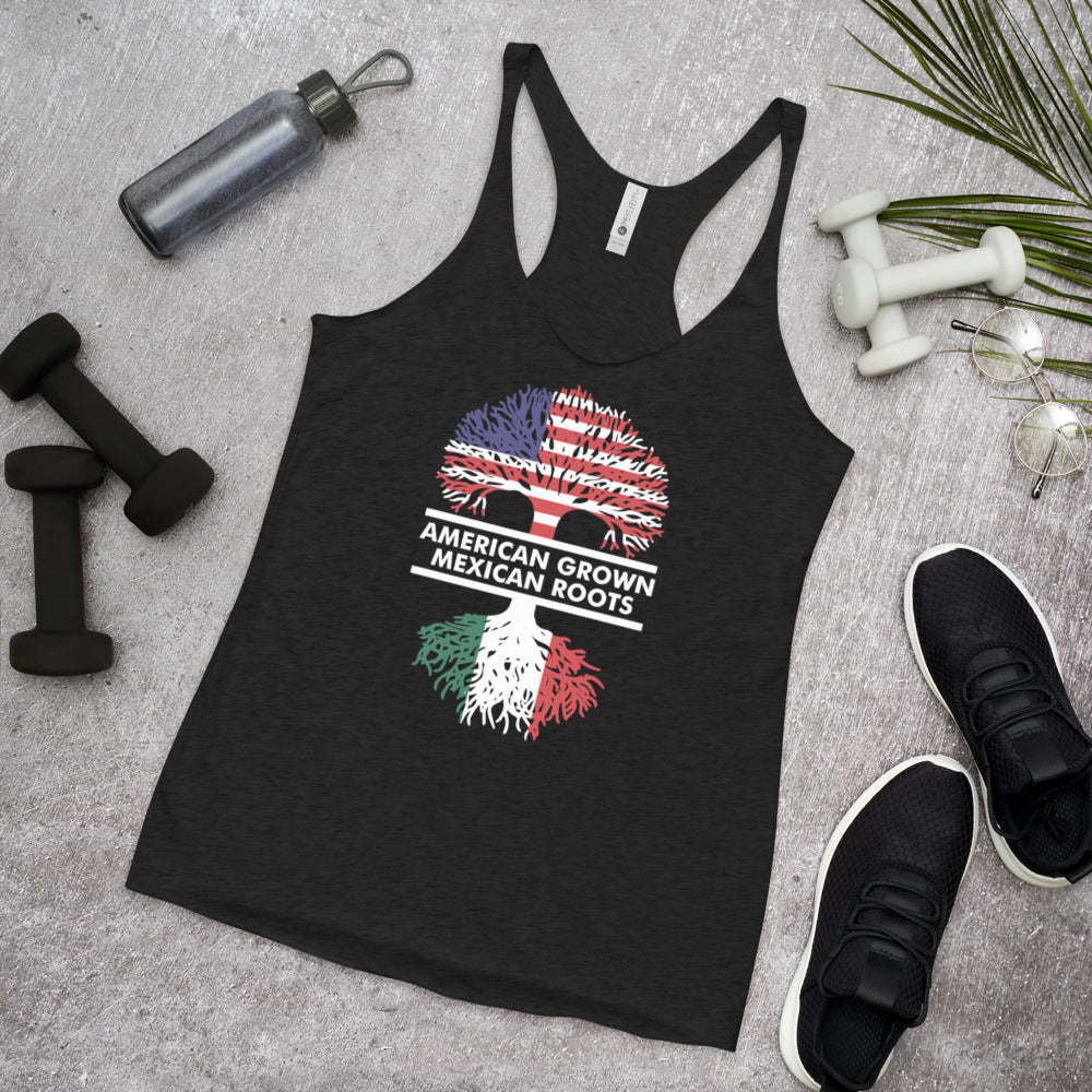 American Grown Mexican Roots Racerback Tank