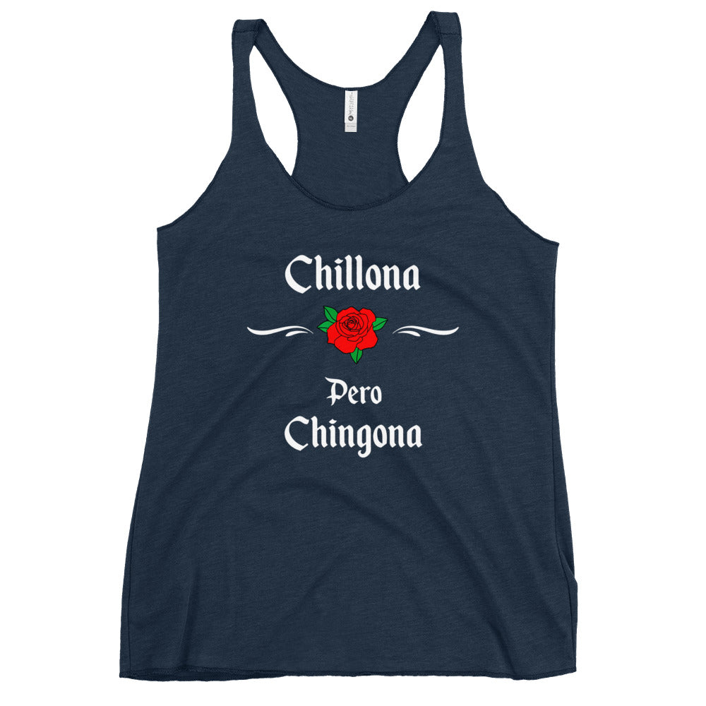 Chillona Pero Chingona Women's Racerback Tank Top