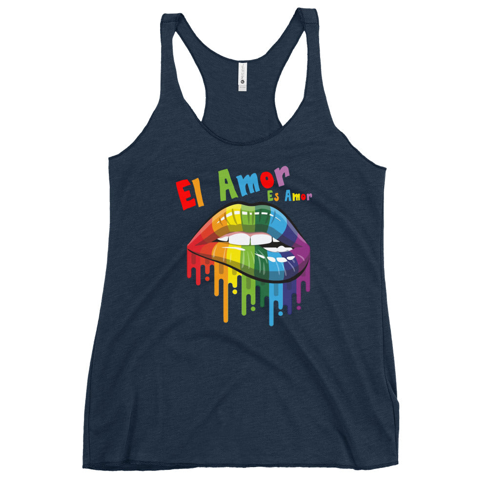 El Amor Es Amor Love is Love LGBTQ Racerback Tank