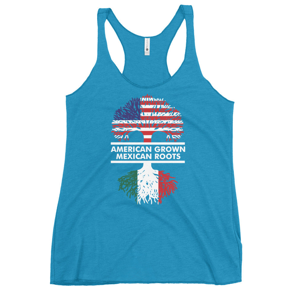 American Grown Mexican Roots Racerback Tank